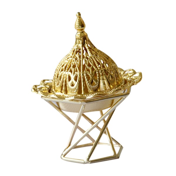 Guld røgelsebrænder Elegant rustfrit metal Vintage røgelsebrænder til hjemmet soveværelse