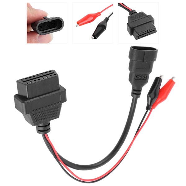 3-bens til OBD2 16-bens adapterkabel Professionel bildiagnostikkontakt Passer til Fiat