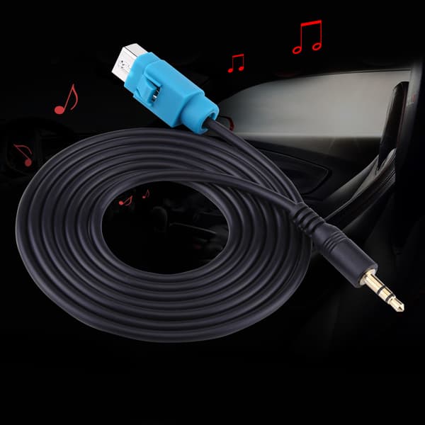 Audio AUX-indgangskabel Fullspeed til Mini Jack-adapter til Alpine CDA CDE IVA