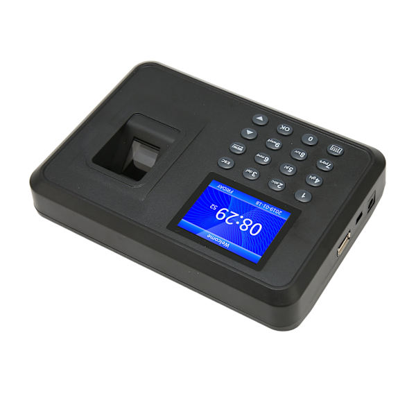 Fingerprint Attendance Machine 2,4 tum 1000 Användarkapacitet Namn Display Biometrisk Fingerprint Machine 100‑240V amerikansk kontakt