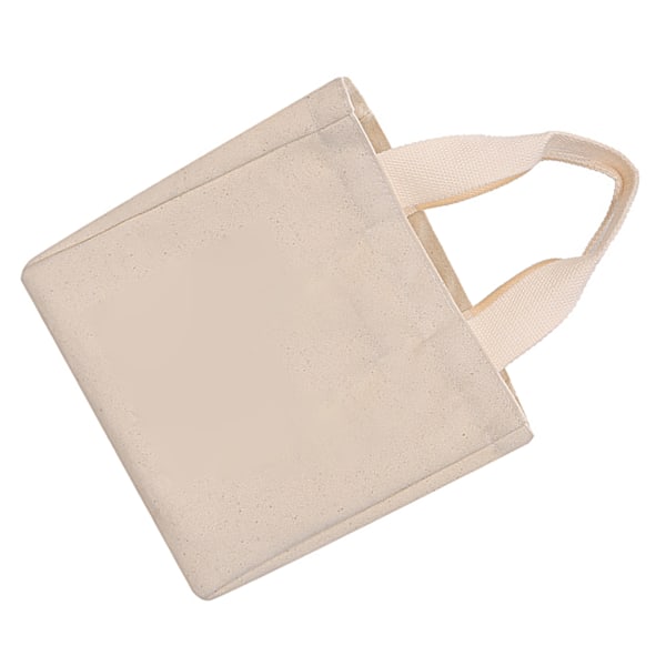 Canvas-handväska Återanvändbar tecknad serietryck Multifunktionell shoppingväska med stor kapacitet Beige L