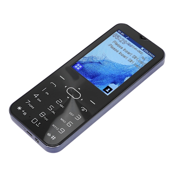 2,8 tums skärm Senior Mobiltelefon Hög Volym Stor Knapp 1000mAh Hög Kapacitet med Skyddsfodral 2G Dubbla SIM-kort Olåst Knapptelefon Grön