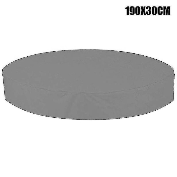 Pyöreä ulkokylpytynnyrin cover Vedenpitävä kylpytynnyrin kansi Cover Gray 190x30cm