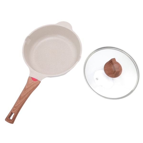Stegepande Mod Håndtag Til Stegning Af Kød, Æg, Omelet Stegepande Til Alle Komfur, Inklusive Induktion, Hvid 24cm / 9.4in