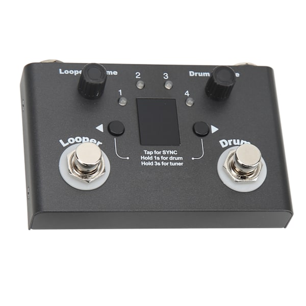 Drum Looper Pedal 4 Lagringsplats 11 minuter Inspelningstid Metal Phrase Loop Effektpedal med tuner