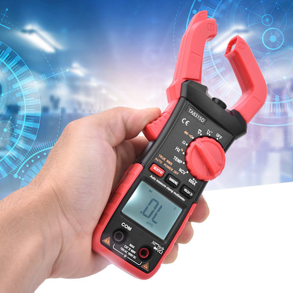 TA8315D Multifunktionell digital handhållen skärmklämma Multimeter AC DC Spänningsströmmätare