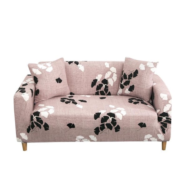 2-personers sofabetræk Stretch-lænestol Blomst Pink/hvidt lædermøbelbeskyttelsesbetræk (pudebetræk medfølger ikke)