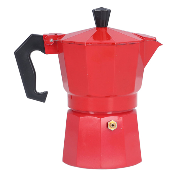 150 ml 3 kopper aluminium kaffekande Perkolator Italiensk kaffebrygger Husholdnings Moka Kaffe Tebrygger Rød