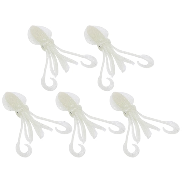 5 kpl Octopus Lure Pehmeä Valoisa Octopus Trolling Syötti Suolavedelle Noin 12cm / 4.7in