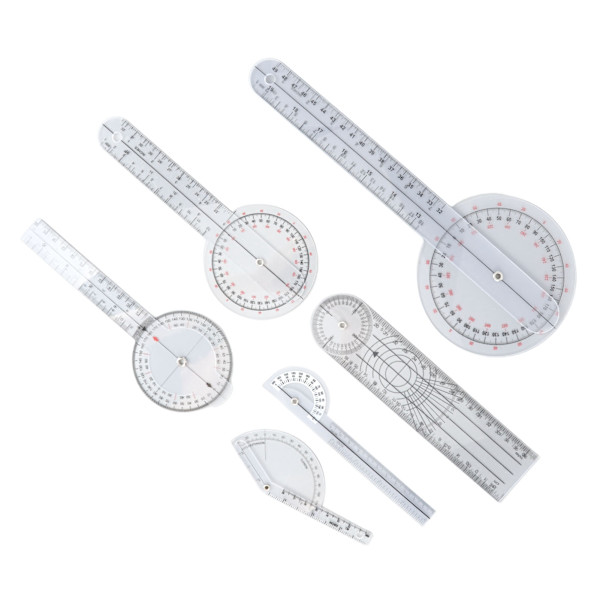 6 ST Medical Goniometer Set 6 8 10 tums Multifunktion Joint Goniometer Set för sjukgymnaster hemmabruk och studenter