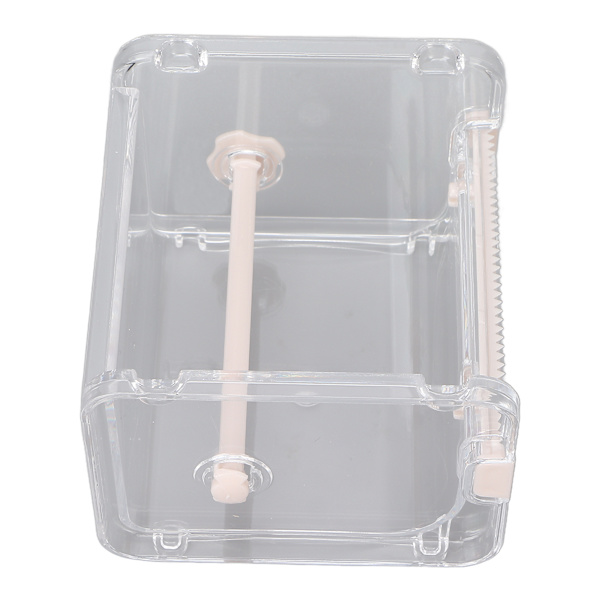 Genomskinlig Multi Maskering Tejp Cutter Dispenser Synlig Roll Tape Hållare för Hemmakontoret SchoolBeige