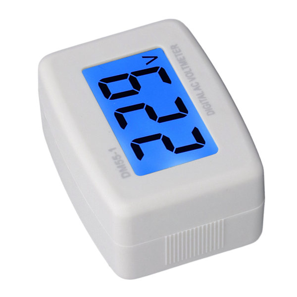 DM55‑1 digital voltmeter Lättläst LCD digital spänningsmätare för hemmet 80‑300VUS kontakt