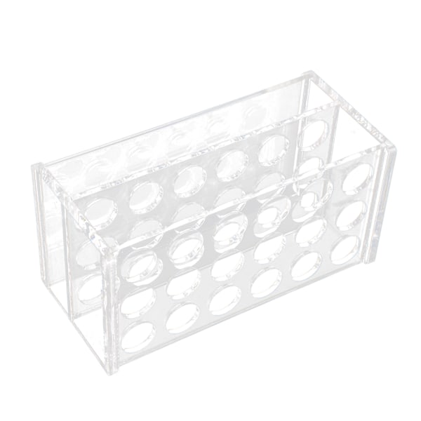 Reagensglassstativ i akryl for 17 mm rør, 18 hull, transparent, sentrifugerørstativ for 10 ml og 15 ml rør