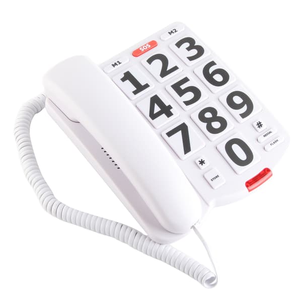 【NX】Fasttelefon for eldre med store knapper, kablet telefon for eldre og hørselshemmede