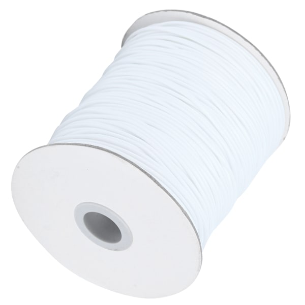 Pyöreä vahattu lanka, ympäristöystävällinen, nahan ompeluun, käsinkudontaan, kaulakoruihin (Valkoinen)
