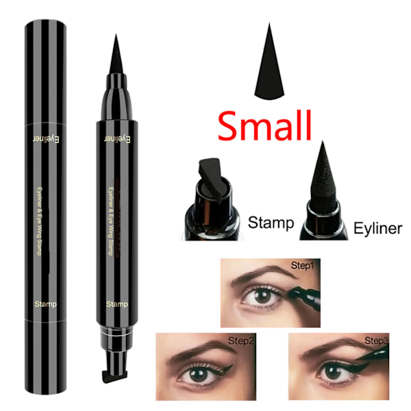 Vinge Eyeliner Stempel Dobbelt Endet Flydende Eye Liner Pen Vandfast Pletsikker Langvarig Eyeliner Vamp Style Tool til Vinge eller Katteøje