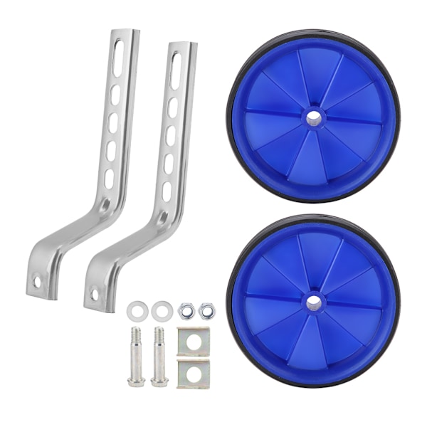 2st justerbar träningssidohjul stabilisator för barn 12-20" cykelbalans (blå)
