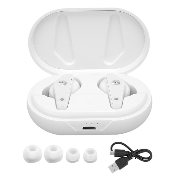 Bluetooth-headset med laddningsfack Trådlös Bluetooth 5.0-version Dual Call-hörlurar
