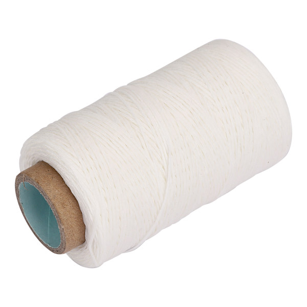 150D 820,2 ft vaxad tråd Handgjord platt sömnadssöm Tillbehör för gör-det-själv-läder CraftWhite