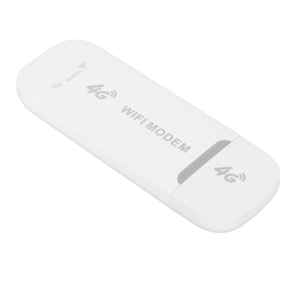 LTE 4G USB MODEM WiFi Hotspot Bærbar Rejse Mobil Trådløst Netværk Minirouter Micro SIM-kortplads Hvid