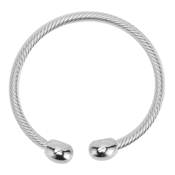 Kvinner Magnetisk Helbredende Armbånd Kroppsforming Tretthetslindring Reduser smerte Twill Gravering Magnet Armbånd Sølv