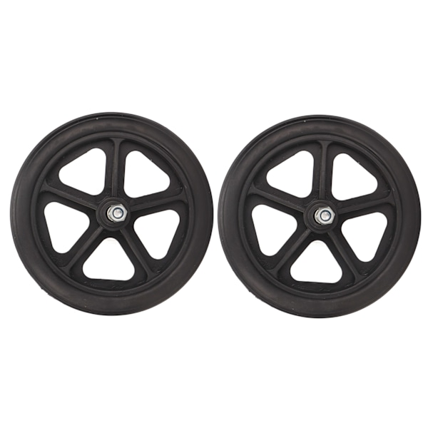 2 stk. Rullestolshjul 7in Gummi Lav Støj Walker Caster Reservedel til Rollator