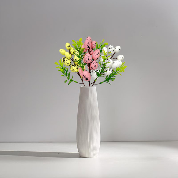 Easter Egg Tree Branch 8,7 tum lång plastskum rika färger verklighetstrogna hållbara påskäggssticklingar