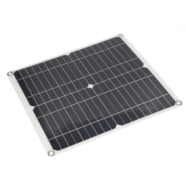 Solpanelkit Mono Intelligent Beskyttelse Fleksibelt Solpanel med 100A Controller til Off Grid System 25W 15V