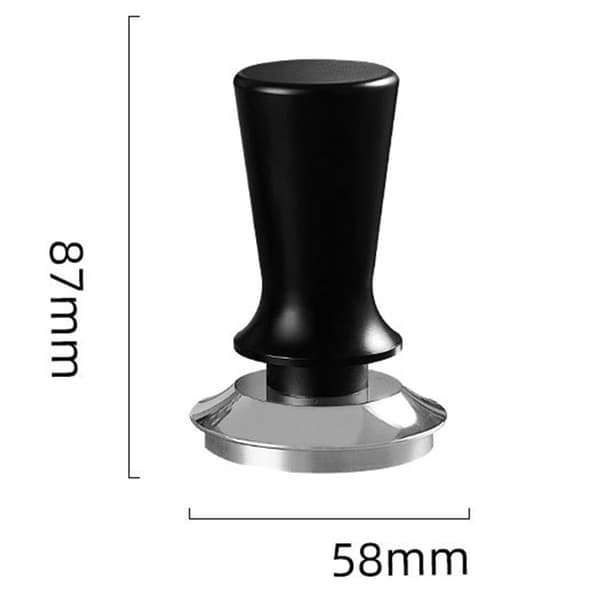 【NX】Elastisk kaffetamper Rostfritt stål Konstant tryckfjäder Coffee Tamper 2nd Generation Black 58mm/2.3in