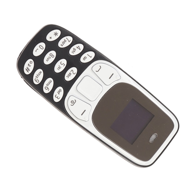 Verdens minste telefon Håndfri Bluetooth-oppringning Dobbelt SIM-kort Ulåst GSM 2 i 1 Mini mobiltelefon Svart