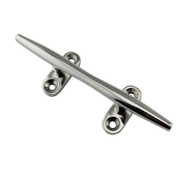 Sæt med 2 hule bundklamper af 316 rustfrit stål, 125 mm lange, til båd, bro, reb, hule bundklamper
