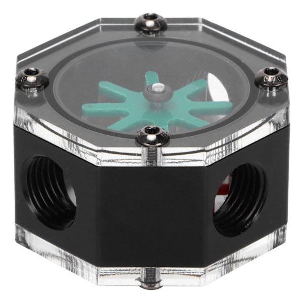 Vattenflödesmätare Transparent Akryl Octagonal Metal Computer Vattenkyld Reometer