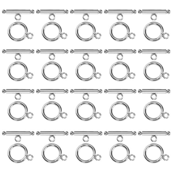 【NX】20 sæt armbånd Toggle Spænder Rustfrit stål OT Spænde Halskæde DIY Smykker Tilbehør