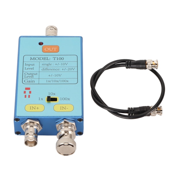 T100 Differential Probe Oscilloscope Professional 1X 10X 100X 10M bandbredd virtuellt oscilloskop för att förstärka svaga signaler