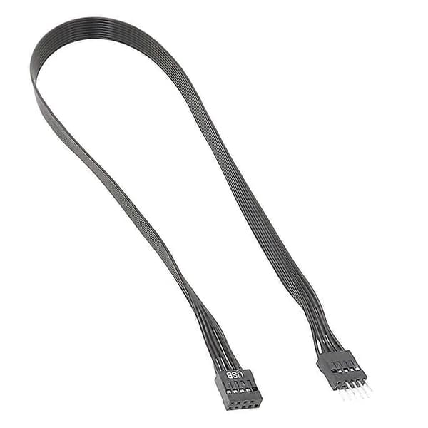 24AWG Computer 9-bens han til hun forbindelse fladkabel USB 9-bens forlængelse[NX] 20cm
