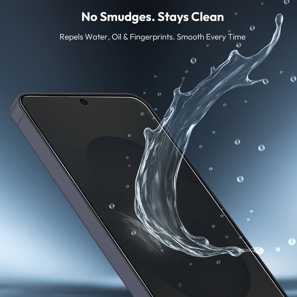 2-Pack Compatible with Samsung S25 Privacy Screen Protector & 1-Pack Lens Protector - Tempered Glass | [Automatic Installation] - Bubble-Free