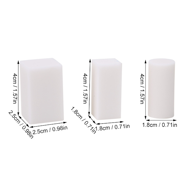 5 stk hvite gelé-gummi stempel carving blokker for håndverk DIY stempel gjør