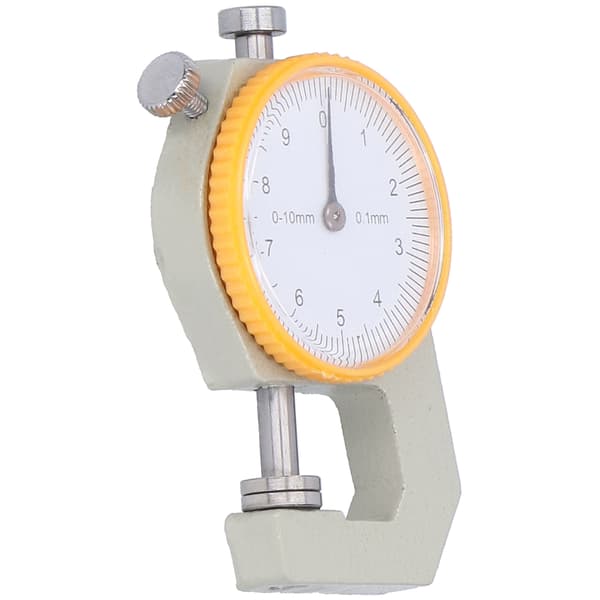 Tykkelsesmåler Tester Dial Flat Head Vegetabilsk Garvet Lær DIY Måleverktøy 0-10mm