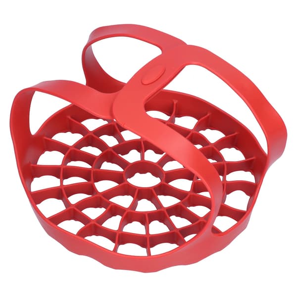 Silikonångkokare Multifunktionell bärbar avloppskorg Tryckkokare Bakeware Sling