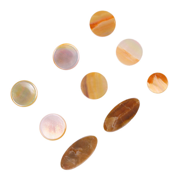 9 stk Saxofon Fingerpuder Saxofon Nøgleknapper Musikinstrument Tilbehør Flere Størrelser C355 Gul