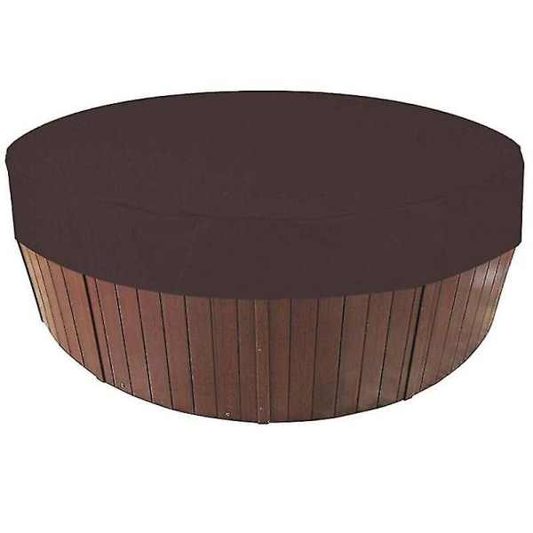 Utendørs rundt badestamptrekk Vanntett spa badestamptrekk Støvdeksel Coffee Color 190*30CM