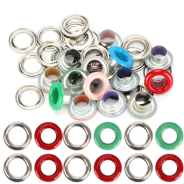 500 Set Öljetspänne Metallic Grommet Färg Skor Läderväskor DIY Craft Button Nit Tool4.5mm