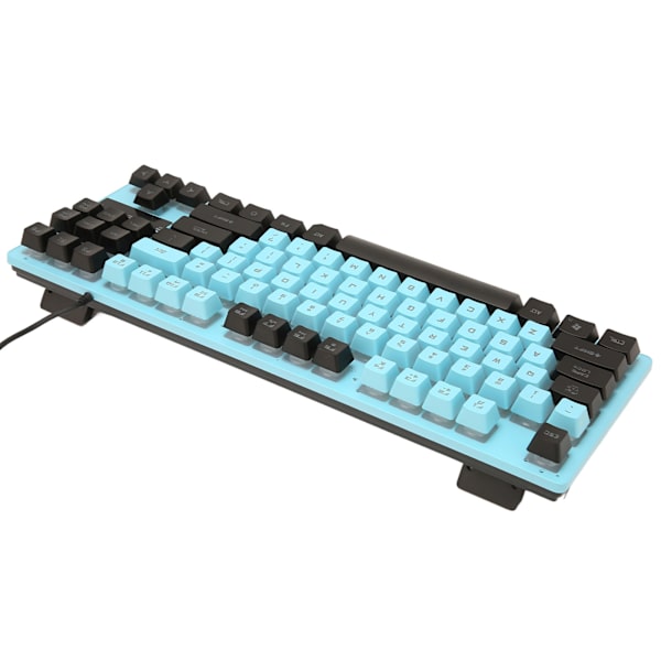 Langallinen peli-näppäimistö 87 näppäintä Ergonomisesti suunniteltu värillinen Taustavalaistu Design Pöytätietokoneen kannettava lisävaruste Tummansininen