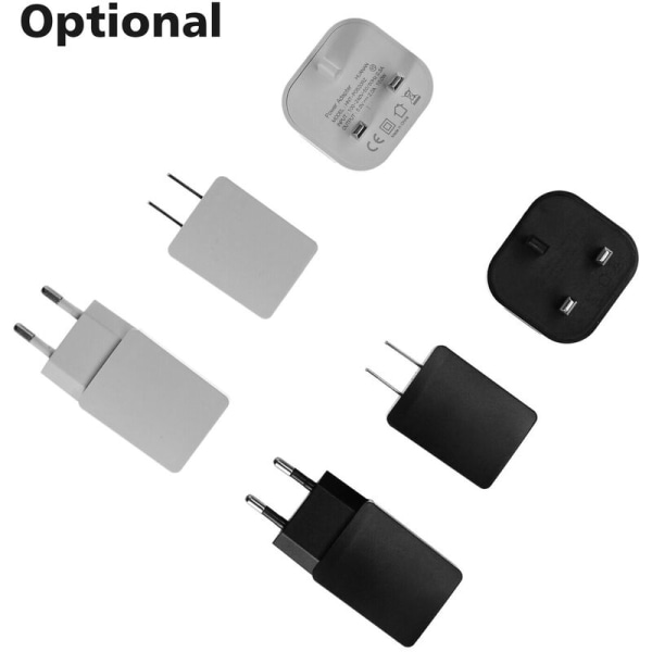 USB veggladeadapter Strømadapter Cube USB ladepute for smarttelefon nettbrett 100-240V til 5V/2.0A, modell: Hvit EU-plugg