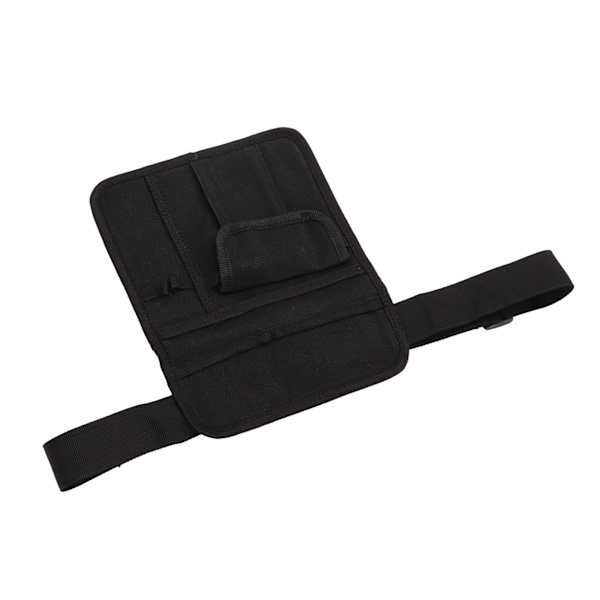 Midjeväsk Adjustable Längd Multifunktionell Bärbar Svart Canvas Midjeväska för Restaurangbeställning Hårtrimning Arbete