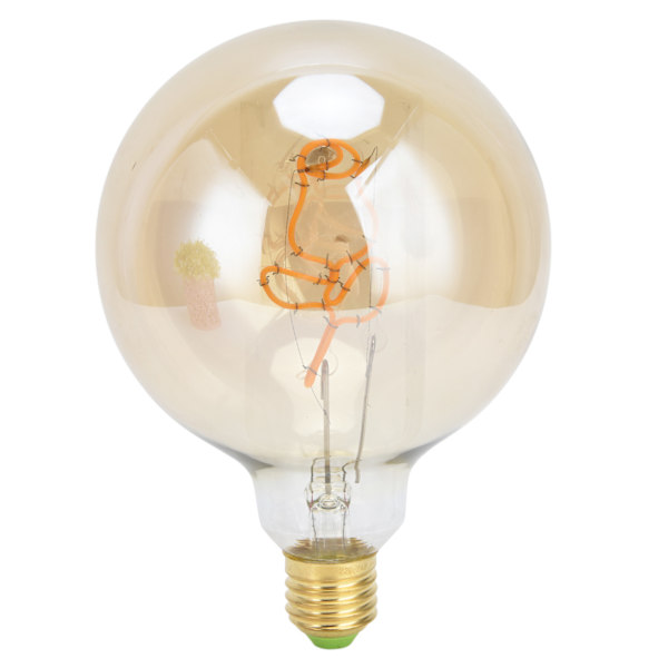 4W E27 Globe LED-lamppu Himmennettävä koristeellinen vintage-ruusu muotoinen hehkulamppu 360LM 2200K lämmin valkoinen 220V