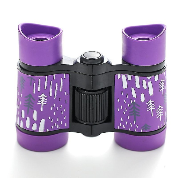Kompakt stötsäker kikare för barn fågelskådning, 5x30 högupplöst klar vattentät optik kikare vandring Purple