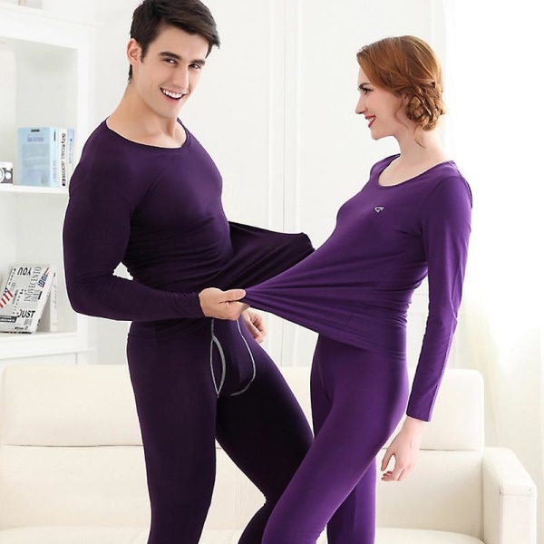 Kvinnor Män Seamless Elastiska Termounderkläder Innerkläder Vintervarma kläder Women A 2XL