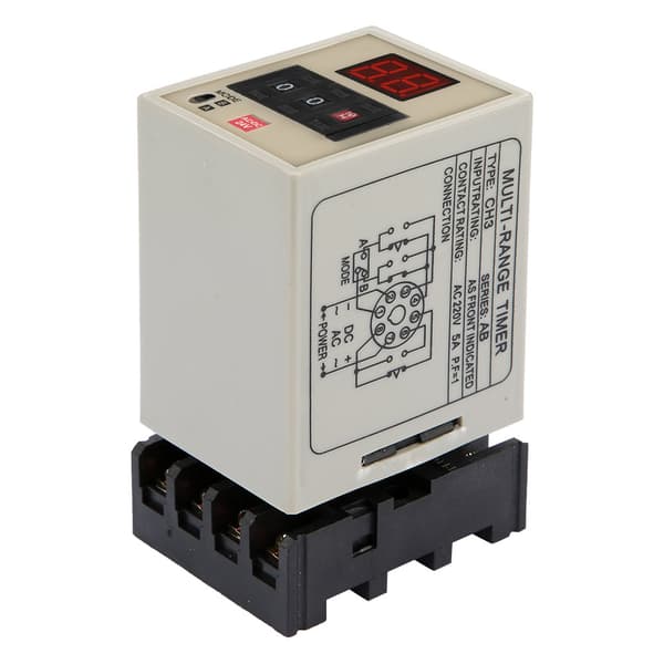 AH3-DM Dual Mode Delay Timer Relæ 0.01S-99H LED-skærm (AC/DC 24V)