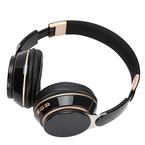 Bluetooth 5.0 hovedtelefoner trådløse over øret stereoheadset med mikrofon spilheadset Sort